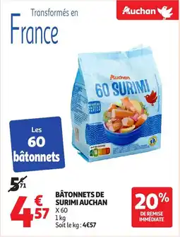Auchan Bâtonnets de surimi auchan offre
