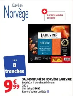 Auchan Saumon fumé de norvège labeyrie offre