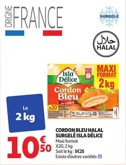 Auchan Cordon bleu halal surgelé isla délice offre