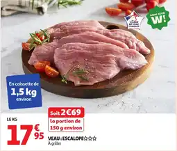 Auchan Veau: escalope offre