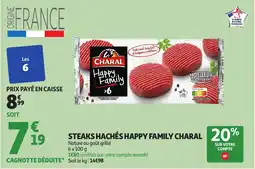 Auchan Steaks hachés happy family charal offre