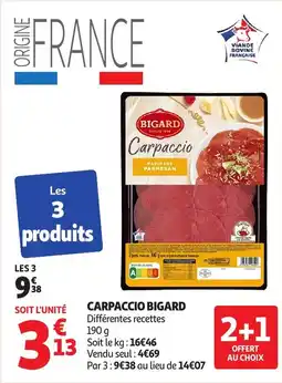 Auchan Carpaccio bigard offre