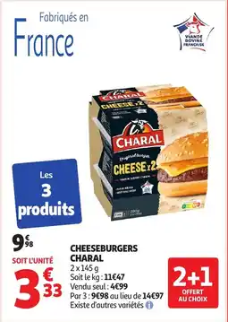 Auchan Cheeseburgers charal offre