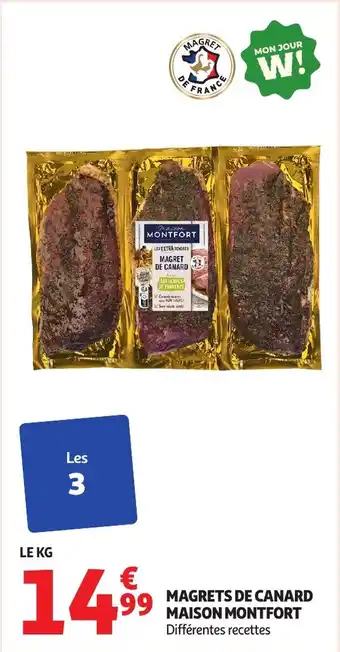 Auchan Magrets de canard maison montfort offre