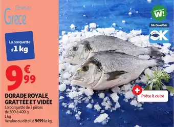 Auchan Dorade royale grattée et vidée offre