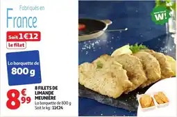 Auchan 8 filets de limande meunière offre