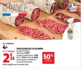 Auchan Saucisson sec le galibier offre
