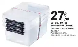 E.Leclerc Brico Dim - lot de 3 boîtes smartstore classic offre