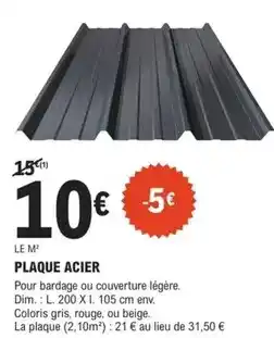 E.Leclerc Brico Dim - plaque acier offre