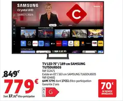 Auchan TV LED Samsung TU75DU8505 offre