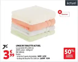 Auchan Linge de toilette actuel offre