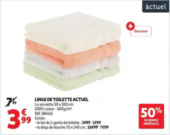 Auchan Linge de toilette actuel offre