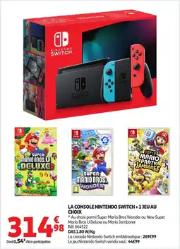 Auchan La console nintendo switch + 1 jeu au choix offre