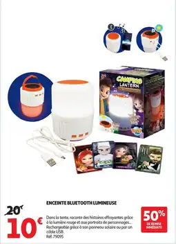 Auchan Enceinte bluetooth lumineuse offre