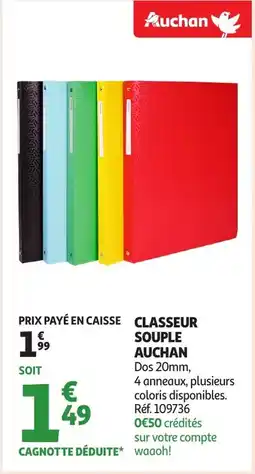 Auchan Classeur souple auchan offre