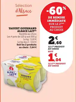 Bi1 Yaourt gourmand alsace lait offre