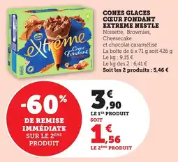 Bi1 Cones glaces cœur fondant extreme nestle offre