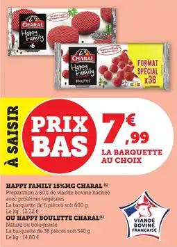 Bi1 Happy family 15%mg charal offre