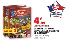Bi1 Gesiers ou foies de volaille confits offre