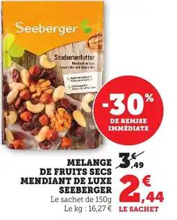 Bi1 Melange de fruits secs mendiant de luxe seeberger offre