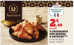 Bi1 4 croissants pur beurre u saveurs offre