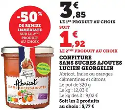 Bi1 Confiture sans sucres ajoutes lucien georgelin offre