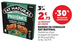 Bi1 Barres de cereales eat natural offre