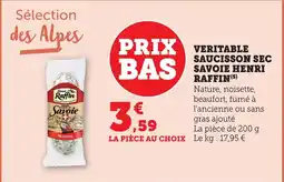 Bi1 Veritable saucisson sec savoie henri raffin offre