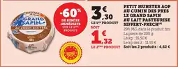 Bi1 Petit munster aop au cumin des pres le grand sapin au lait pasteurise siffert frech offre
