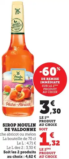 Bi1 Sirop moulin de valdonne offre