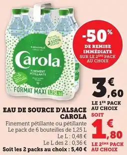 Bi1 Eau de source d'alsace carola offre