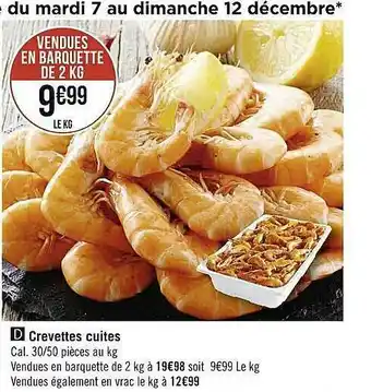 Casino Supermarchés Crevettes Cuites offre