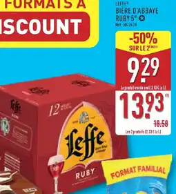 ALDI LEFFE BIÈRE D'ABBAYE RUBY 5° offre