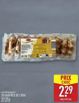 ALDI Les pâtissades 10 gaufres de liège offre