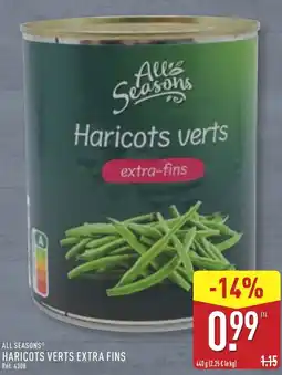 ALDI All's Seasons Haricots verts extra-fins offre