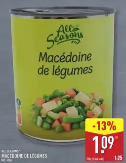 ALDI All Seasons Macédoine de légumes offre