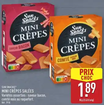 ALDI Sun snacks mini crêpes salées offre