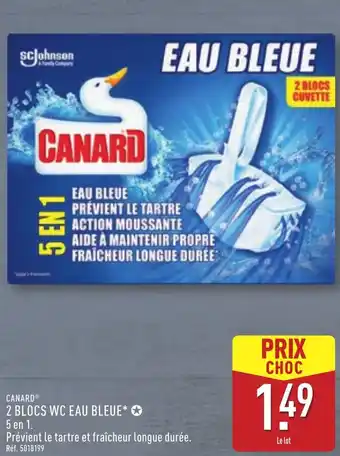 ALDI Canard 2 blocs wc eau bleue offre