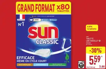 ALDI Sun tablette lave-vaisselle offre