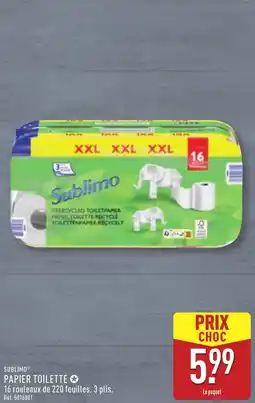 ALDI Sublimo papier toilette offre