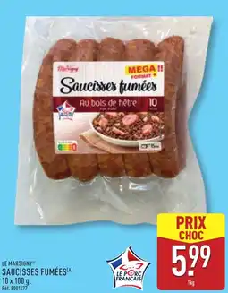 ALDI Le marsigny saucisses fumées offre