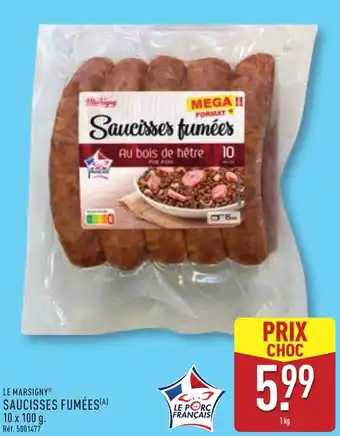 ALDI Le marsigny saucisses fumées offre
