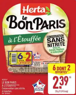 ALDI Herta le bon paris à l'étouffée offre
