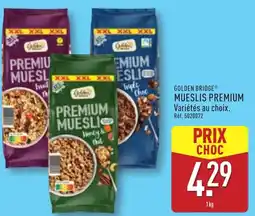 ALDI Golden bridge mueslis premium offre