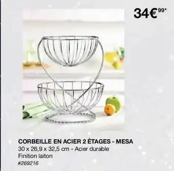 Costco Corbeille En Acier 2 étages - Mesa offre