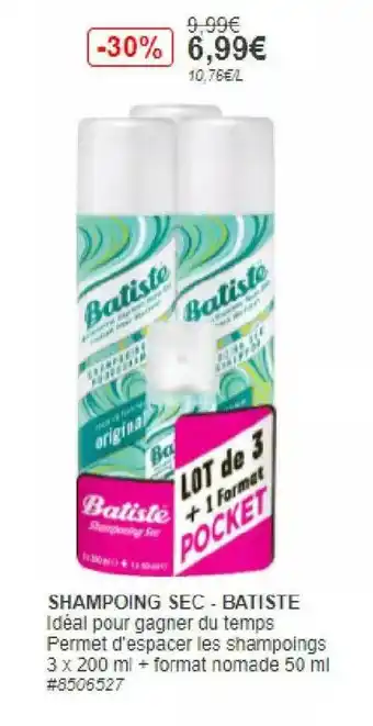 Costco Shampoing Sec Batiste offre