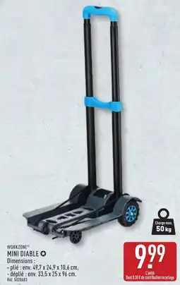 ALDI Workzone mini diable offre