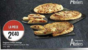 Géant Casino Fougasse Lardons Fromage offre