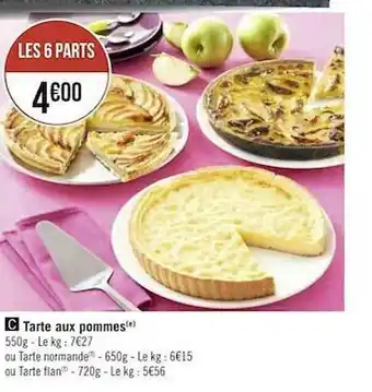 Géant Casino Tarte Aux Pommes Ou Tarte Normande Ou Tarte Flan offre