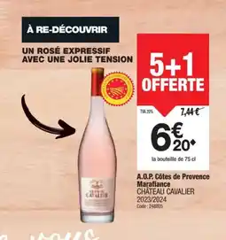 Promocash CHÂTEAU CAVALIER 2023/2024 A.O.P. Côtes de Provence Marafiance offre